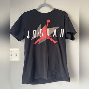 Jordan Black Tee with Red Jumpman Logo